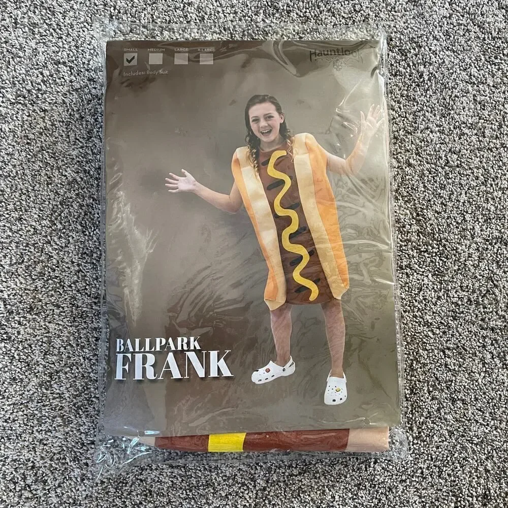 NEW Hauntlook Ballpark Frank Hot Dog Kids Costume - Size: 3-4